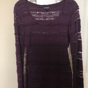 Express lace long sleeve shirt